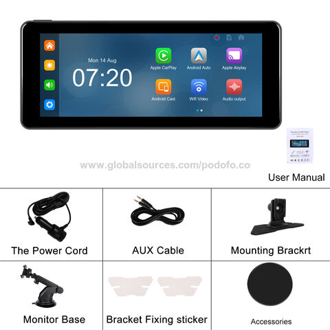 Android 8.1 Estéreo de coche compatible con Apple Carplayer y Android Auto,  1 Din 6.9 pulgadas pantalla táctil radio de coche con Bluetooth 5.1 GPS