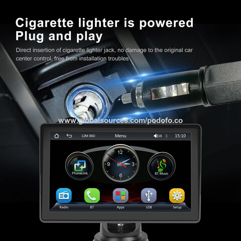  1 DIN 7 pulgadas pantalla táctil coche radio estéreo retráctil  USB TF AUX-in FM soporte espejo enlace para teléfono Android Bluetooth  manos libres navegación GPS multimedia con cámara trasera : Electrónica