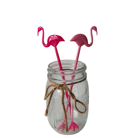 Reusable Green Cactus/rose Red Flamingo Mixer Spoon Stirring Stick