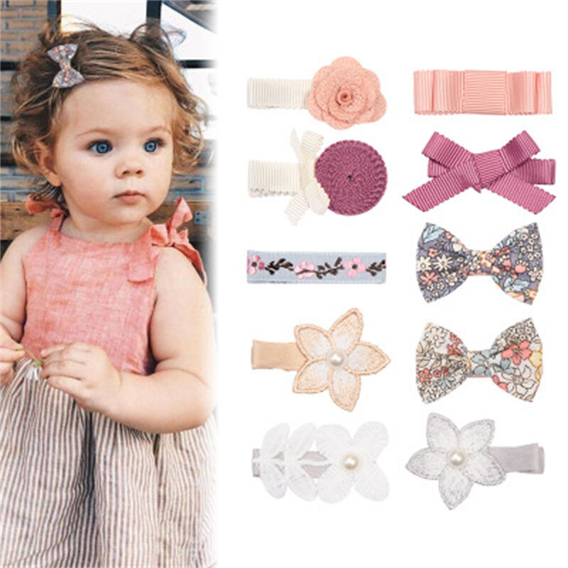 RAINBOW RETAIL baby multi-coloured baby girl hairband headbands glitter  elastic bow knot hair accessory set