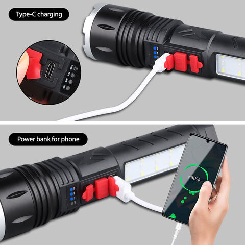 Linterna Tactica Lámpara Led Impermeable Recargable Antorcha - Disparo