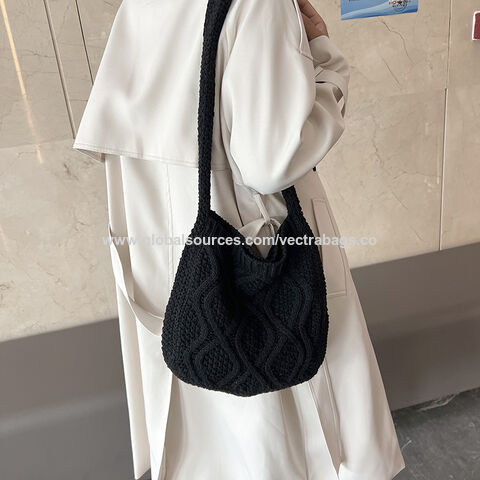 Wide Silver Limited Cheap Fashion PU Leather Shoulder Handbags Crochet  Bucket Bag - China Handbags and Bag price