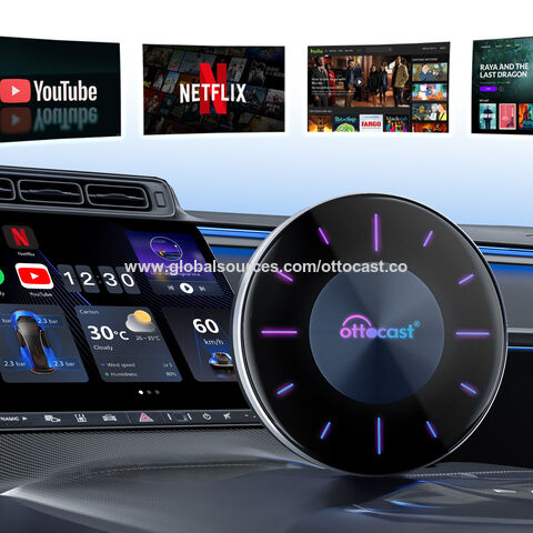Ottocast Play2Video Plug n Play Multimedia Wired/Wire-less CarPlay Device –