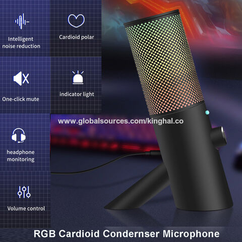 Microphone de Bureau à Condensateur Filaire de Haute Qualité avec Port Type C pour Réunions, Conférences, Jeux et Enregistrement