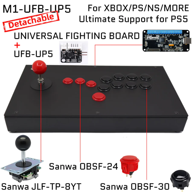 Controle Hitbox Arcade Fighting Stick Computer Mobile Game Console 