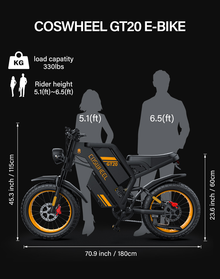 Vélo électrique Fatbike, COSWHEEL GT20