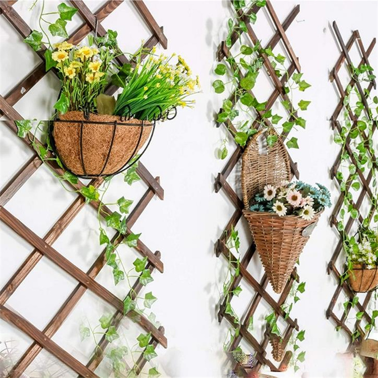 Garden Wall Decor Wood Lattice Wall Planter Expandable Hanging Wooden ...