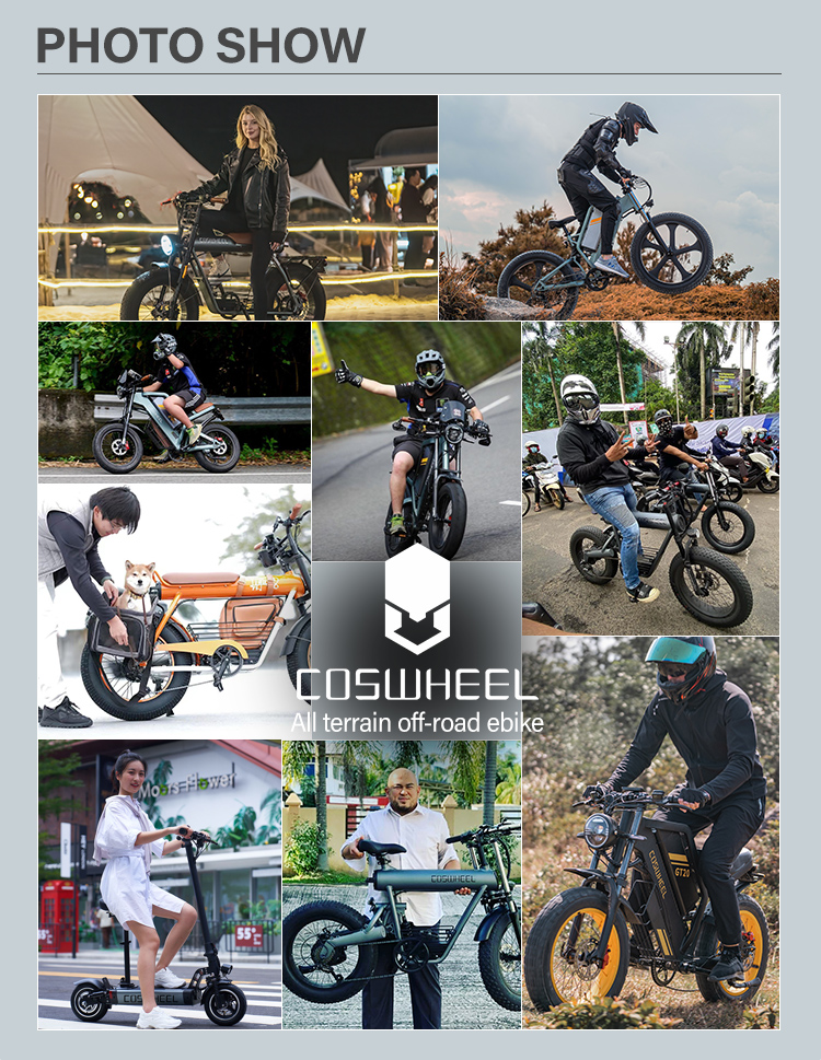 Coswheel Gt20 Electric Bike 20 Inch Fat Tire Off Road Ebike 1000w 48v ...