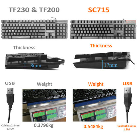 Free Gaming Teclado Y Raton Wired Mouse USB Souris Colored Keyboard and  Mouse Combo Clavier Gamer - China Keyboard and Teclados Gaming price