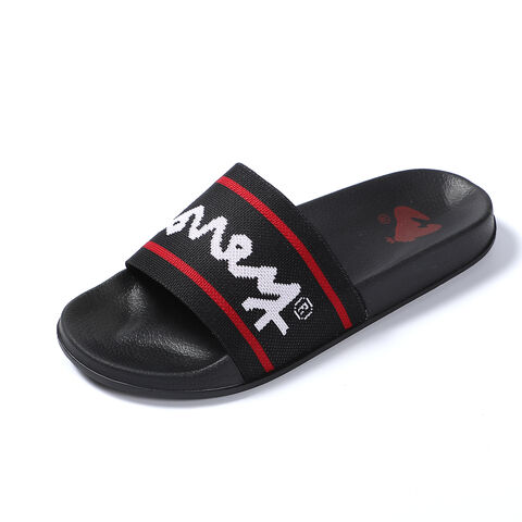 Wholesale Factory Direct Logo Pattern Unisex Black Plain Men's EVA PVC  Sandals Slides Custom sale Printing Slippers From m.