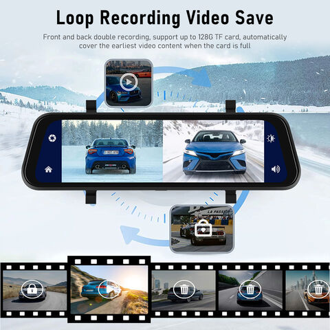 Achetez en gros Podofo 9.66 ''dash Cam Avec Sans Fil Carplay Et Android  Auto Hd Ips écran Tactile Miroir De Voiture Dvr Bt Fm Ai Voice Wdr Vision  Nocturne Chine et Dash