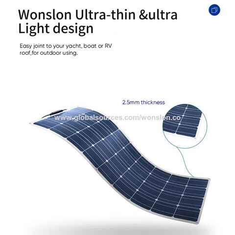Panneau solaire flexible 50W 12V à cellules back contact haut rendement