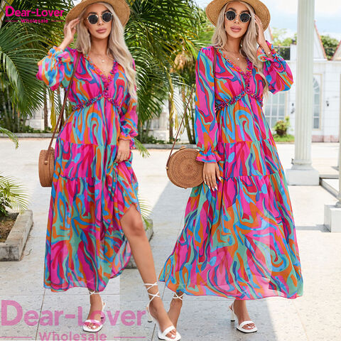 OEM Dear-Lover Bohemian Dresses Floral Ruffled Crop Top and Maxi Skirt Sets  Women 2 Piece Outfits Dress - China Dress and Woman Dress price