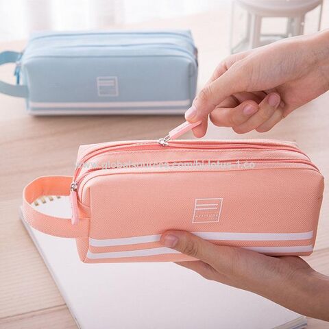 Buy Wholesale China New Design Student Stationery Felt Pen Bag Double-layer Cheap  Pencil Case Canvas Pencil Case For Study & Pencil Cases at USD 1.7