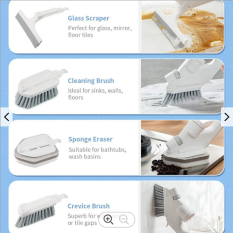 Multifunctional Electric Cleaning Brush Cleaner Rechargeable Dishwashing  Brush Automatic Brush Rrange Hood Stove Tile Cleaning