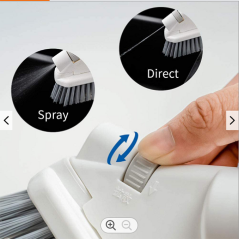 4 in 1 Cleaning Brush Shower Scrub Brush for Kitchen Cleaning Scrub Brush  with Water Spray Dispenser/Dish Brush/Crevice Brush/Window Wiper Squeege