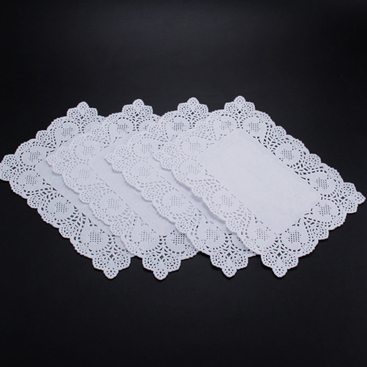 Buy Wholesale China Assorted Sizes Rectangle Paper Lace Table Doilies White  Decorative Tableware Placemats Paper Mats & Decorative Table Mat Placemat  Table Pad