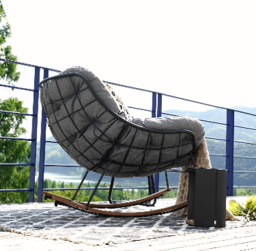 Outside Steel Rocker Patio Outdoor Rocking Chair Comfy Modern Steel Metal Rocker Chair With ...