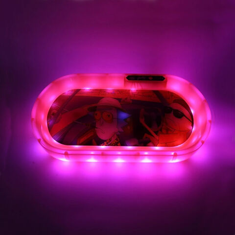 New Design LED Speaker Light Up Rolling Tray With Scale Wholesale Glow  Smoking Tray Custom Logo Tobacco Tray