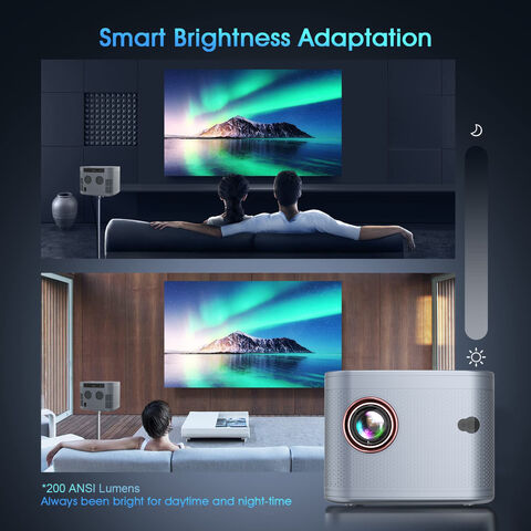 Android 9.0 Projector 4K Blue-tooth Home WiFi Proyector Daytime Movie HDMI  US