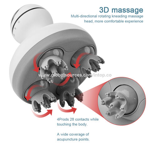 Masseur de cuir chevelu électrique en gros, masseur de tête portable, brosse électrique manuelle pour le cuir chevelu, masseur de poils d'animaux pour le corps
