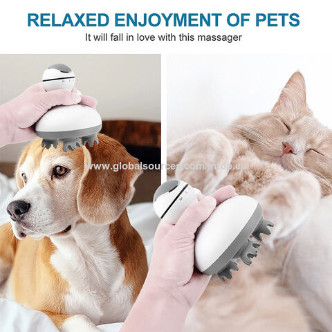 Masseur de cuir chevelu électrique en gros, masseur de tête portable, brosse électrique manuelle pour le cuir chevelu, masseur de poils d'animaux pour le corps