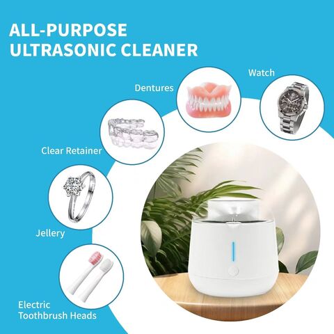 Denture Ultrasonic Cleaning Machine, Intelligent Eyeglasses Jewelry  Ultrasonic Cleaner Dentures Toothbrush Cleaning Machine