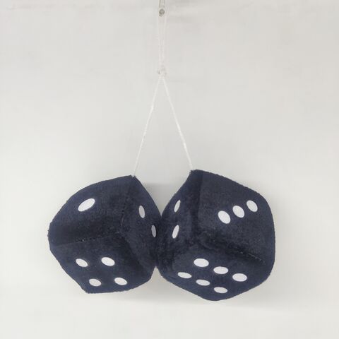Dés en Peluche à Suspendre pour Voiture, Porte-clés Personnalisés, Décoration de Dés en Mousse Douce et Floue pour Voiture
