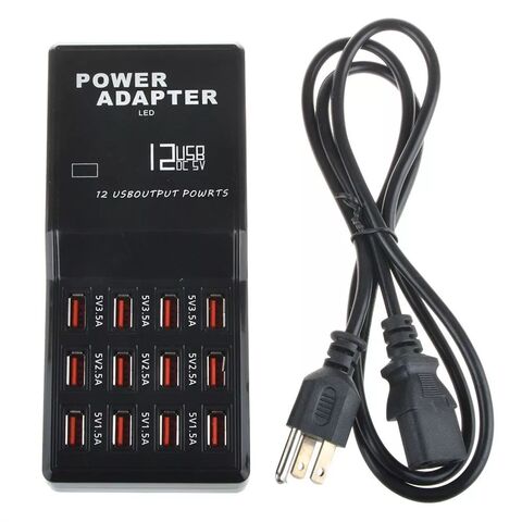 Multifunktionsladegeräte 60W 12 Port 5V 2.5A Wandladegerät mit 1.2M AC-Kabel