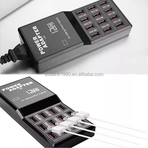 Multifunktionsladegeräte 60W 12 Port 5V 2.5A Wandladegerät mit 1.2M AC-Kabel