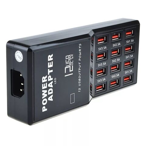 Multifunktionsladegeräte 60W 12 Port 5V 2.5A Wandladegerät mit 1.2M AC-Kabel