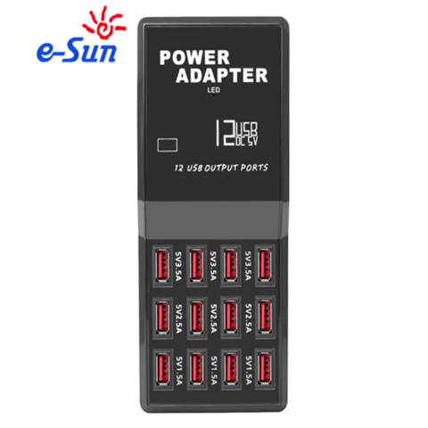Multifunktionsladegeräte 60W 12 Port 5V 2.5A Wandladegerät mit 1.2M AC-Kabel