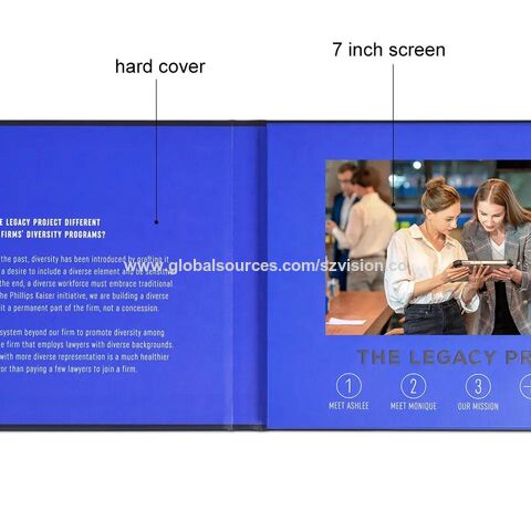 Lcd Screen Video Brochure Inch Lcd Video Business Card For