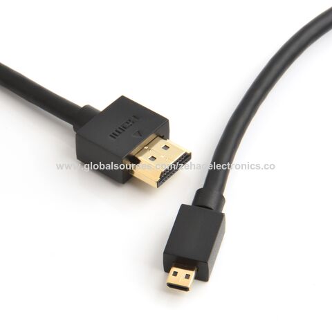 Basics Micro HDMI to HDMI Display Cable, 18Gbps High-Speed, 4K@60Hz,  2160p, 48-Bit Color, Ethernet Ready, 6 Foot, Black