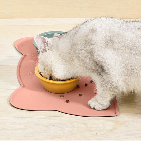 Paw Print Pet Feeding Mat For Cats Dogs, High Absorbent Quick Dry