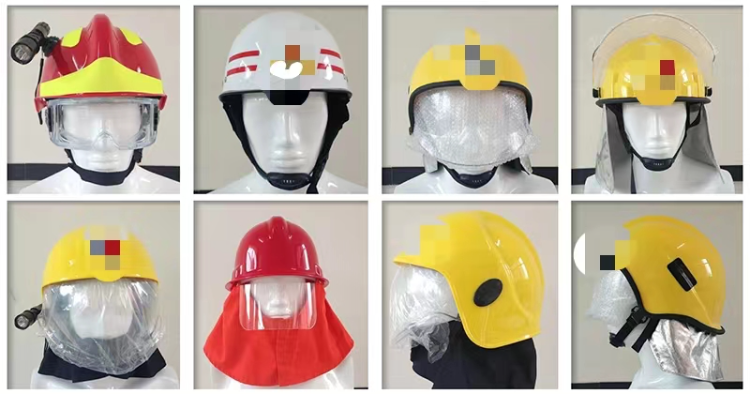 En397 Half Face Firefighter Rescue Fire Proof Safety Helmets With Lamp ...