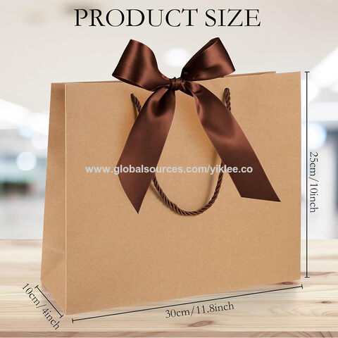 20 Metallic Gold Gift Bags With Handles for Wedding Guests Welcome Bag,  Party Favor Kraft Paper Bag in Metallic Gold 