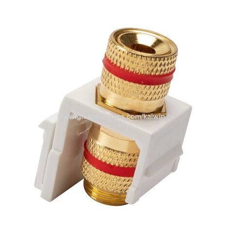 Leviton Gold Plated Binding Post Keystone Jack Speaker Wire Screw