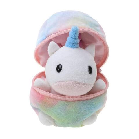 Wholesale OEM Custom plush toy mini size squish mallow peek-a-boo animal in surprise egg plush toy for kids gift