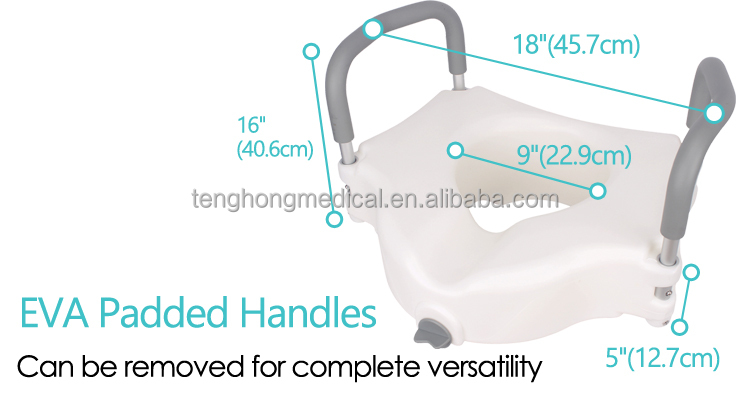 Elderly Care Products Portable Universal 5 Inches Deluxe Medical Elongated  Raised Elevated With Handles Toilet Seats - Buy China Wholesale Elder  People Aluminum Hdpe Portable Bidet Padded $13.8