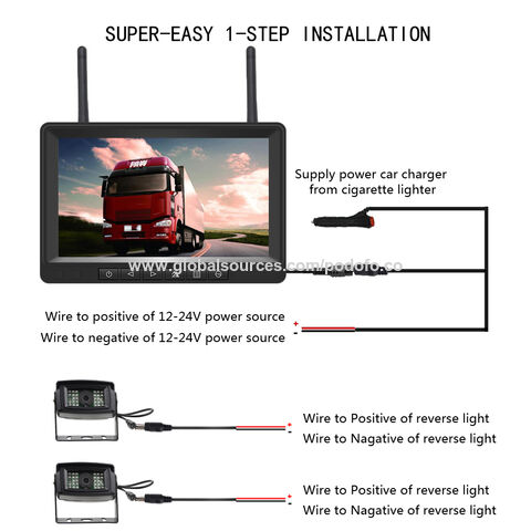 T2 Backup Camera for Car/Trucks, OEM Look Rear View Mirror Camera Monitor with IP68 Waterproof Back Up Camera Systems, Super Night Vision Reverse