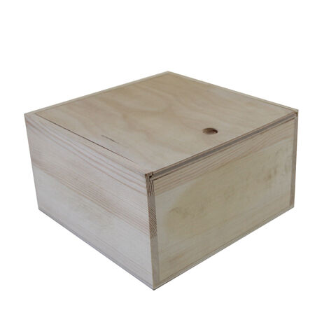 Buy Wholesale China Hot Sale Customized Unfinished Natural Color Slide Top  Wooden Boxes & Wooden Box at USD 1.3