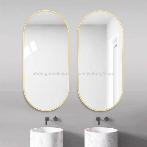 Source High quality half moon shape backlit LED mirror Decorative Wall  Mirror for hotel home decor on m.