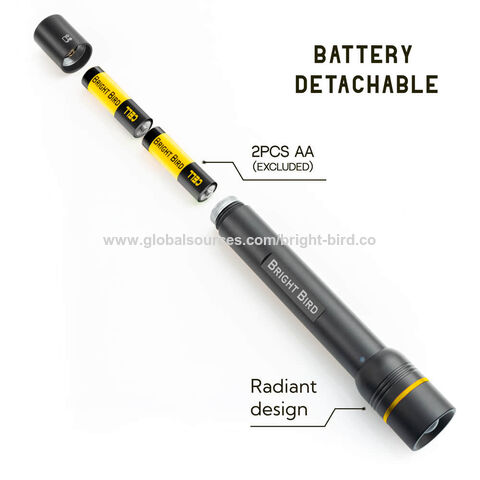 Buy Wholesale China Aluminum Retractable Flashlight Waterproof Aa