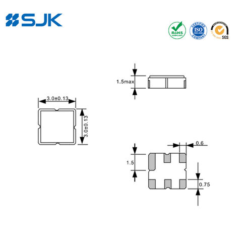 Smd Saw Filter With Dcc6c 897.5mhz, 35mhz Bandwidth 3.0×3.0