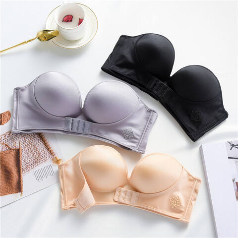 in Stock Breathable Everyday Adults Push up Soft Strapless Front Closure  One Piece Elastic Belt Bra - China Bra and Invisible Bra price