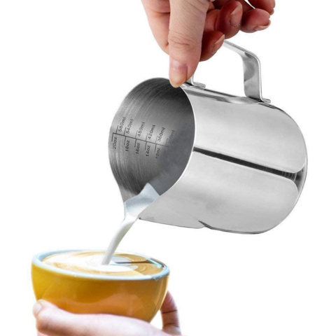 Pot à lait à café en acier inoxydable de 9 oz