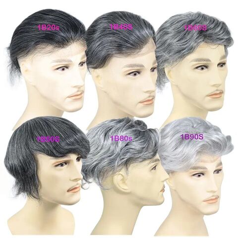 Lace Base Human Hair Toupee Man 6inch Long Natural Gray Hair Piece Mens Replacement System Lace Front Natural Hair Linepopular China Wholesale Human Hair Toupee 85.9 from Qingdao Baizhengfa Electronic...