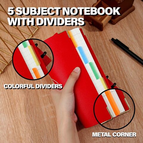 Buy Wholesale China Discbound Notebook With Removable Pages 5 Subject  Spiral Notebook With Dividers Soft Leather Discbound Notebook Cover  8.4''x8.5'' & Planner at USD 2.5