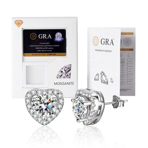 Hip Hop Jewelry: GRA Certified S925 Silver VVS1 D Color Diamond